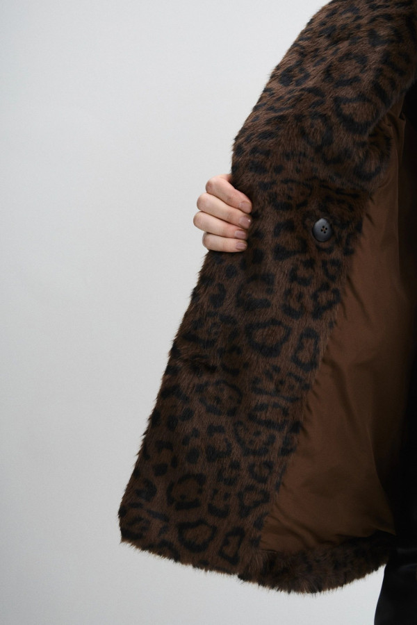 Шуба искусственная из экомеха