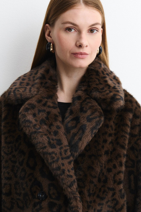 Шуба искусственная из экомеха