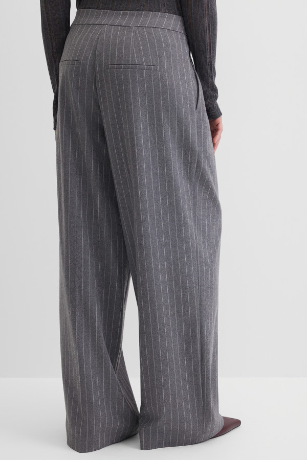 Брюки широкие в полоску