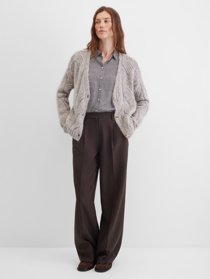 Кардиган с фактурной вязкой