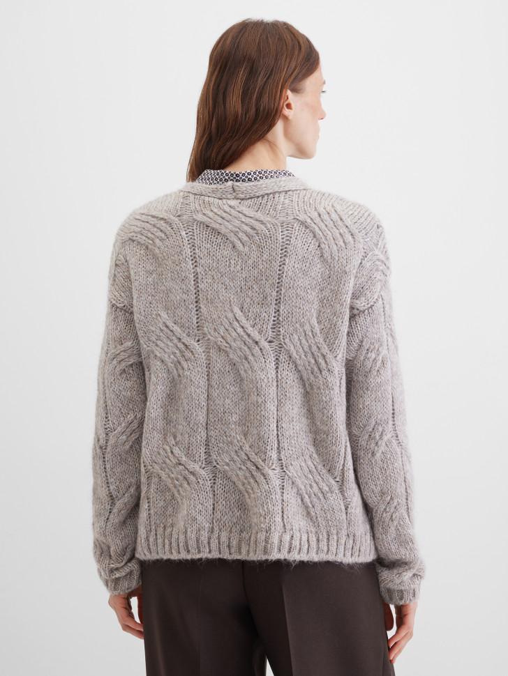 Кардиган с фактурной вязкой