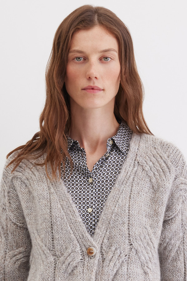 Кардиган с фактурной вязкой