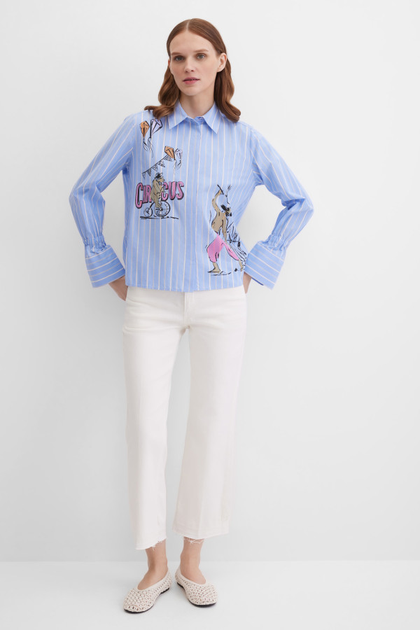 Блузка с длинным рукавом