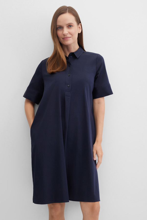 Платье-рубашка с коротким рукавом