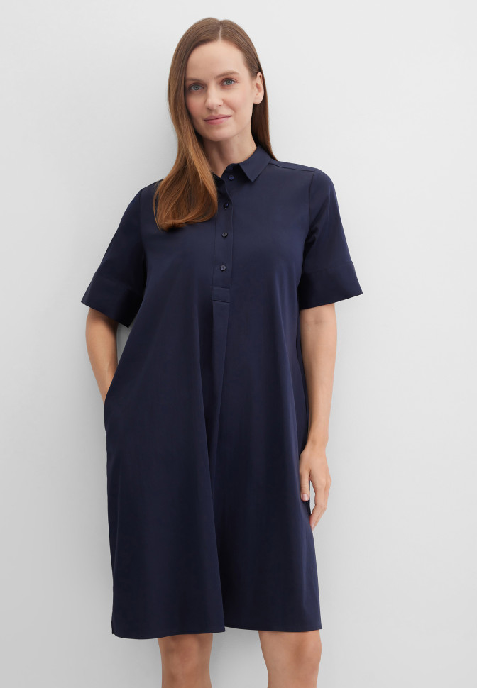 Платье-рубашка с коротким рукавом