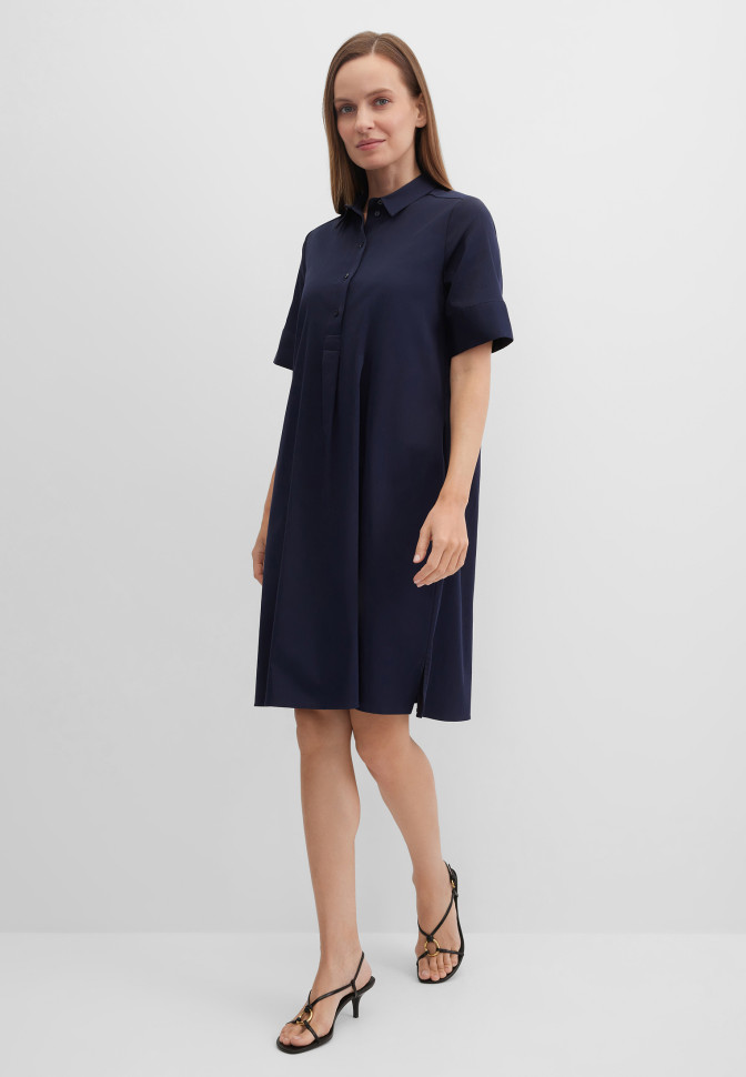 Платье-рубашка с коротким рукавом