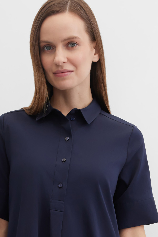 Платье-рубашка с коротким рукавом