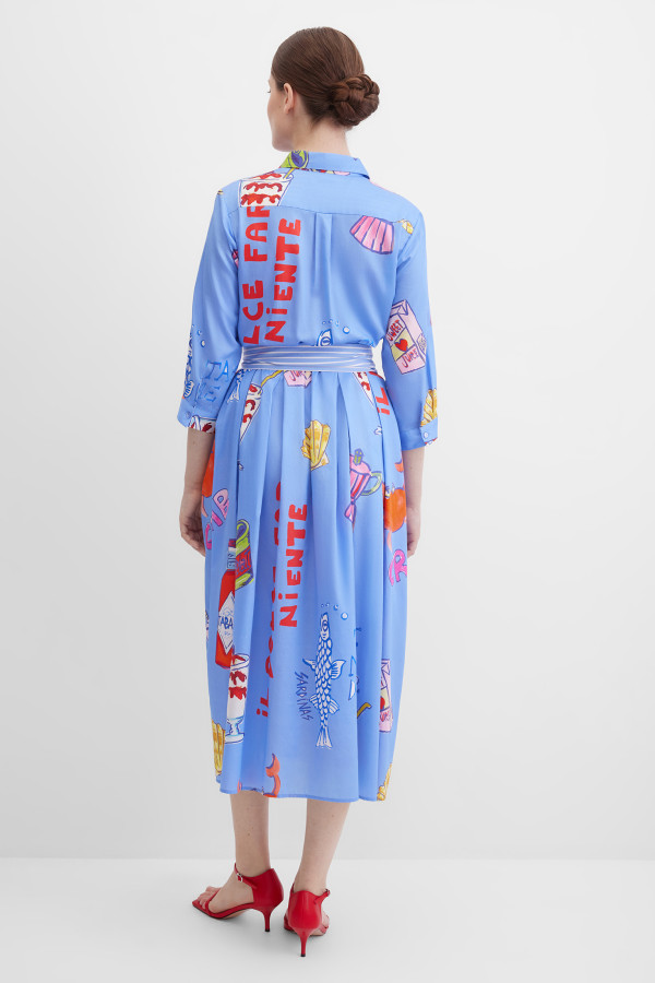 Платье-рубашка миди