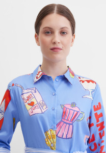 Платье-рубашка миди