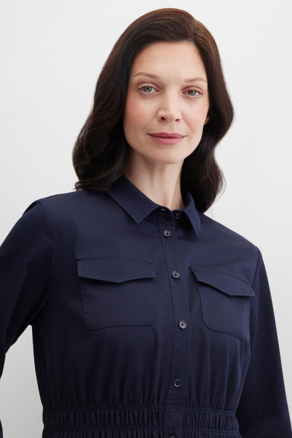 Платье-рубашка миди