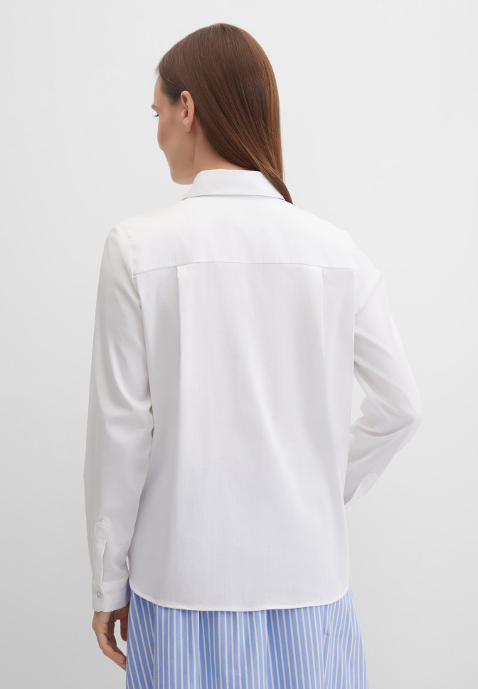 Рубашка укороченная с карманом