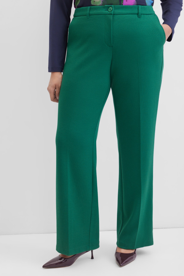 Брюки прямого кроя широкие