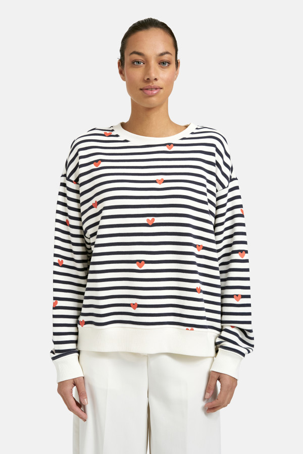 Свитшот свободный в полоску