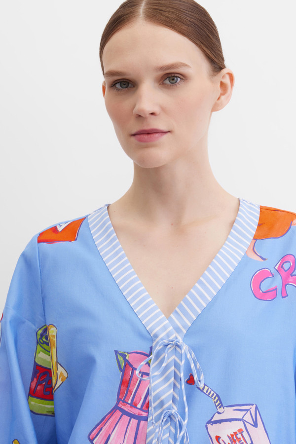 Блузка с длинным рукавом