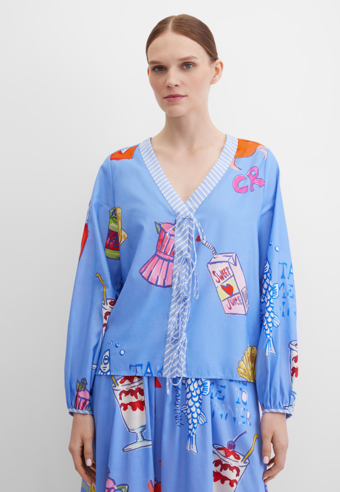 Блузка с длинным рукавом