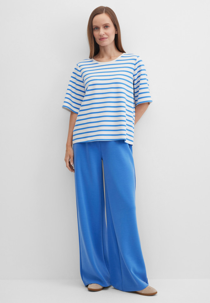 Брюки широкие трикотажные