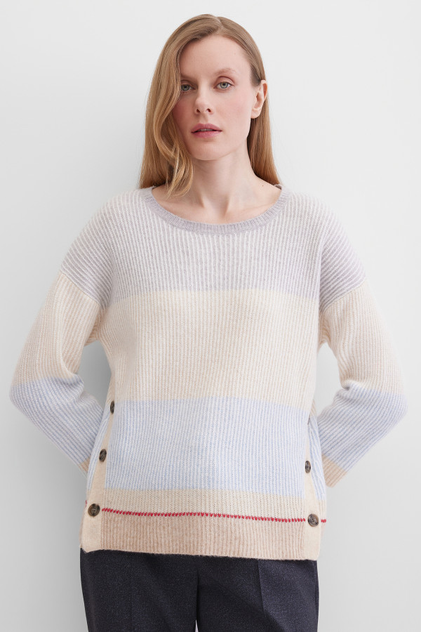 Джемпер в полоску, прямого силуэта