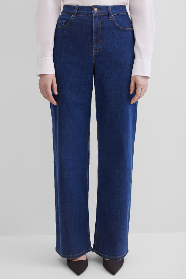 Джинсы wide leg с высокой посадкой