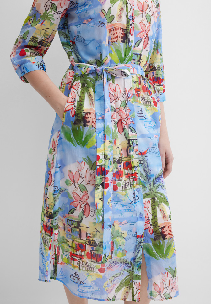 Платье-рубашка миди