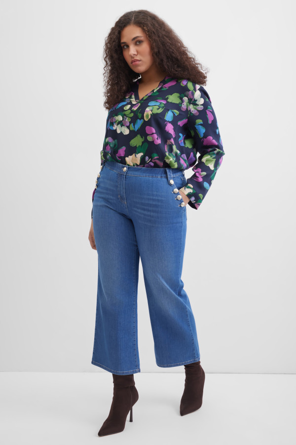 Джинсы прямые укороченные