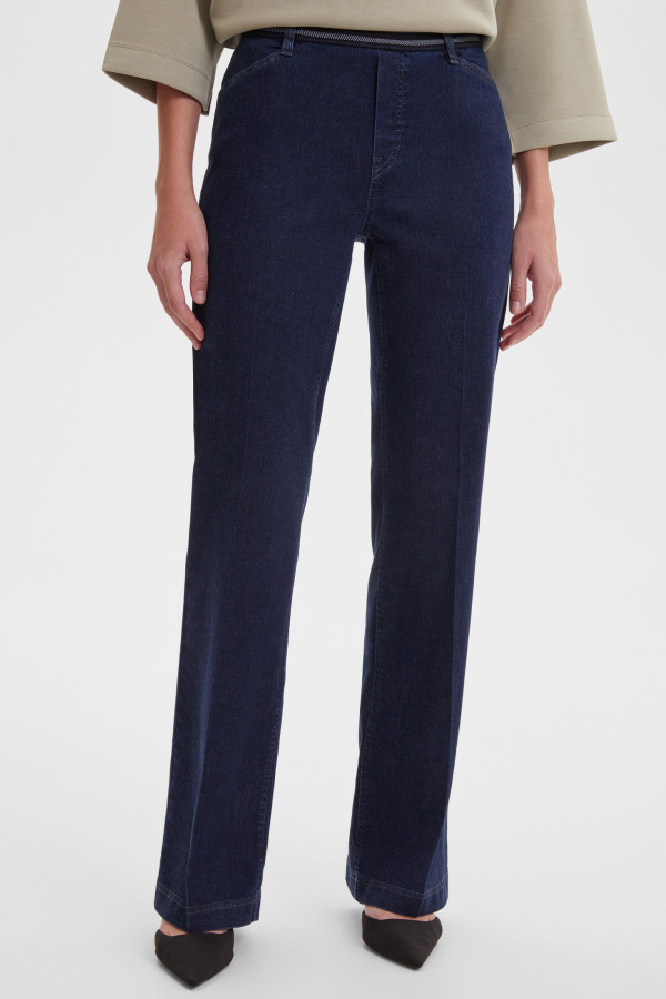 Джинсы прямые на резинке