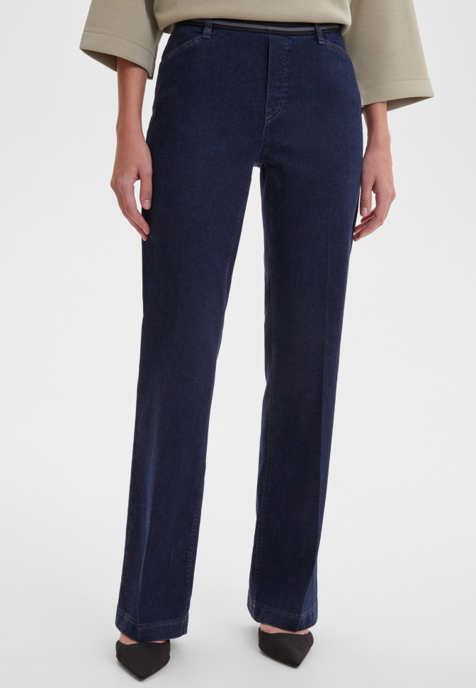 Джинсы прямые на резинке