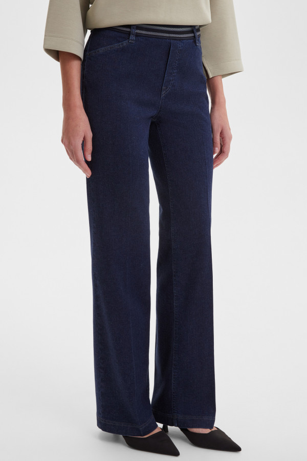 Джинсы прямые на резинке