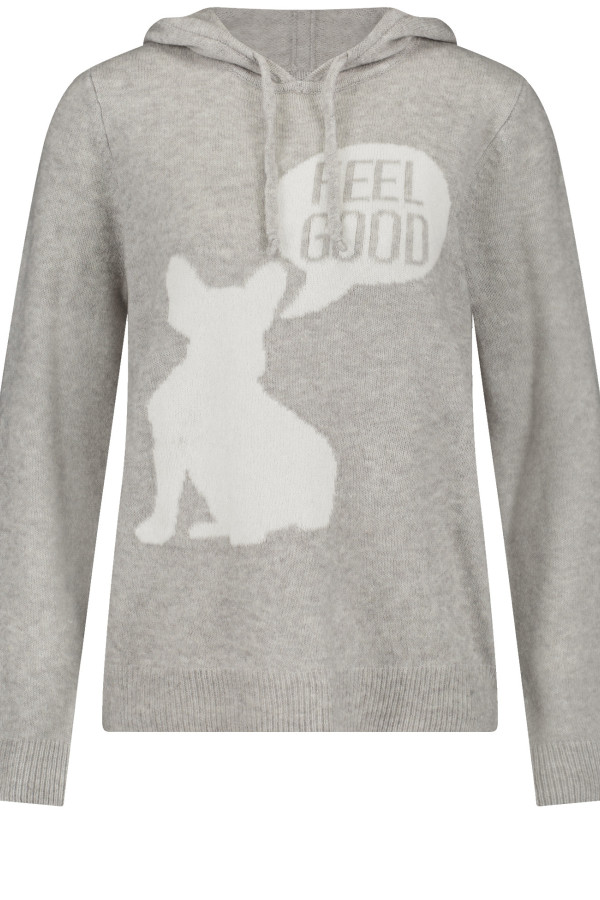 Джемпер прямого кроя с капюшоном