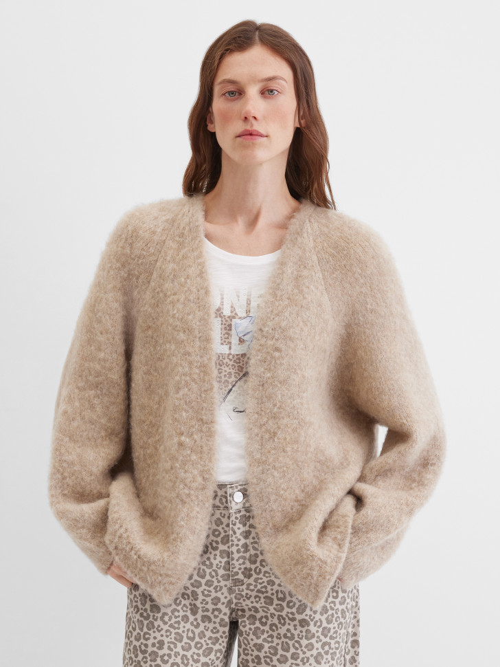 Кардиган из шерсти и мохера