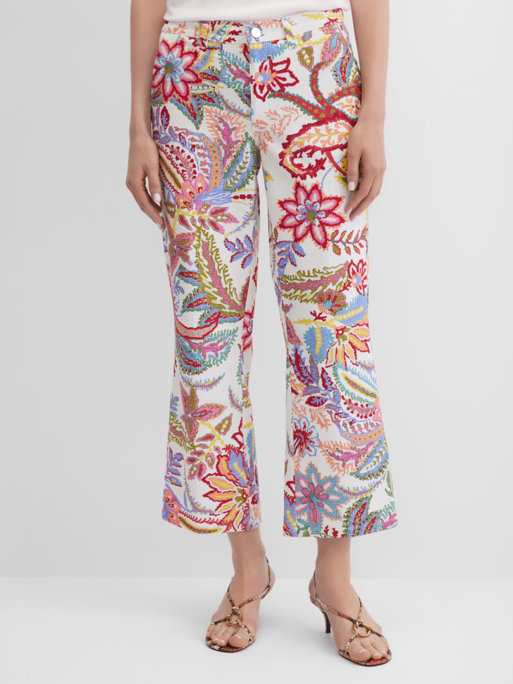 Джинсы укороченные