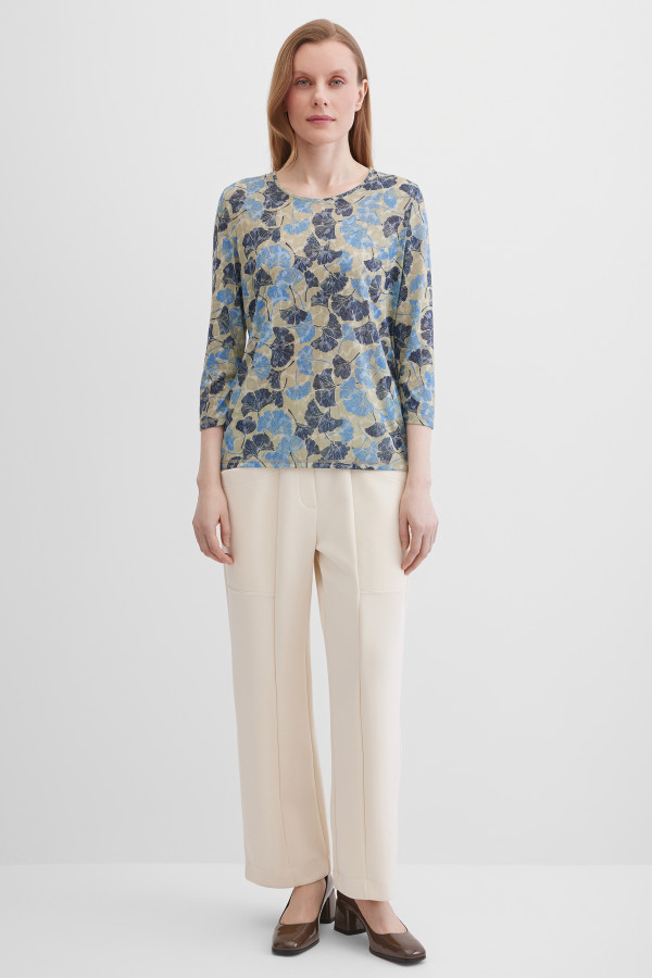 Лонгслив с цветочным принтом