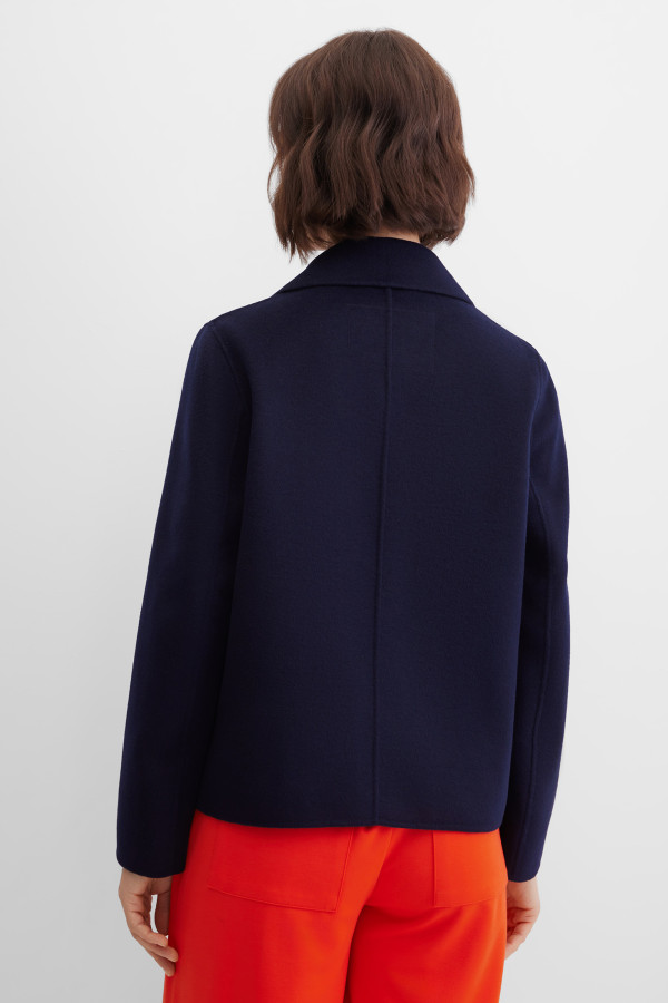 Жакет-куртка двубортный с шерстью