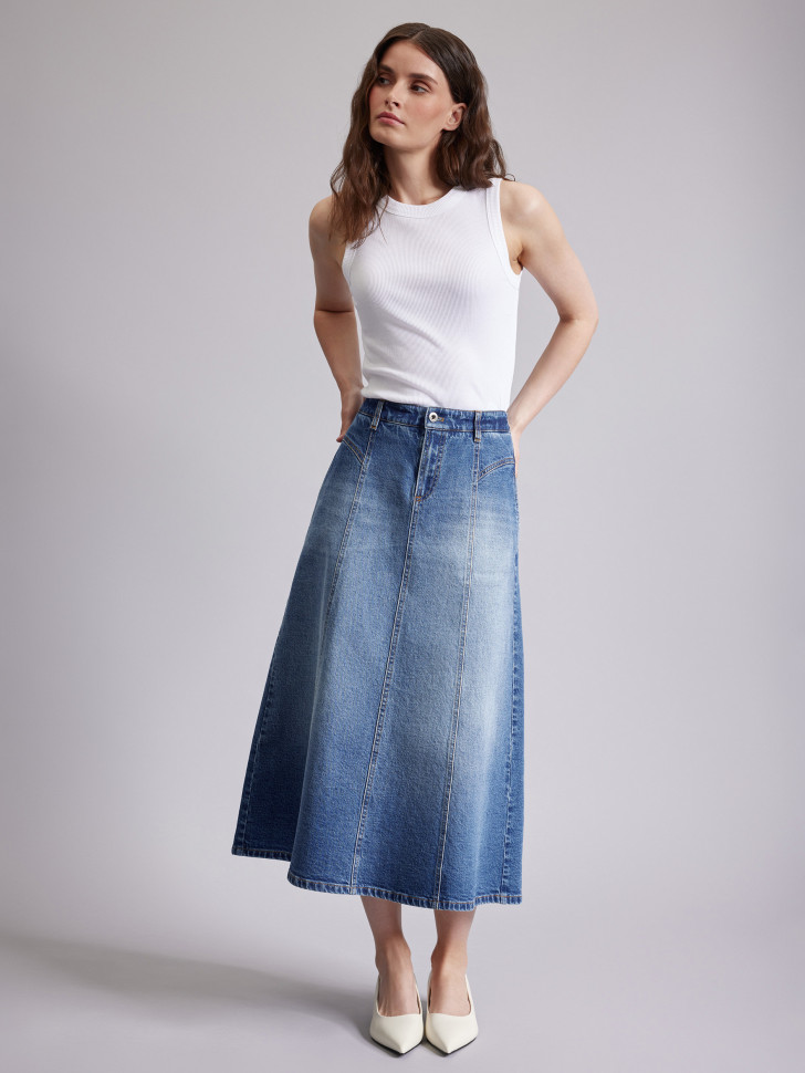 Юбка джинсовая расклешенная