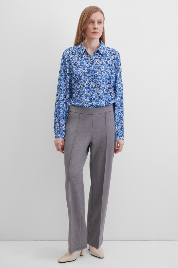 Брюки свободного кроя из трикотажа