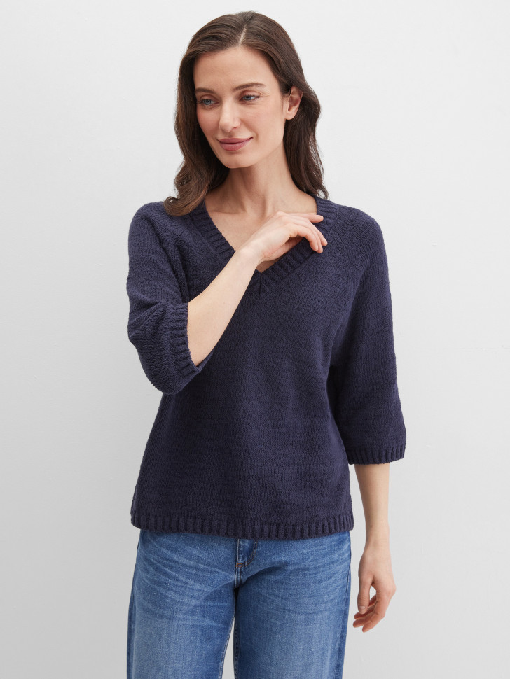 Пуловер из смесового хлопка