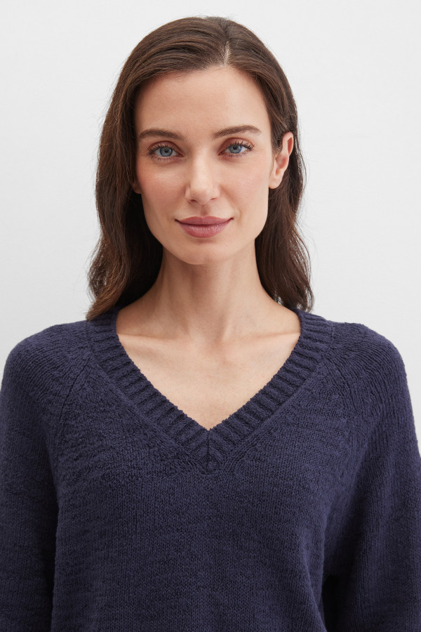 Пуловер из смесового хлопка