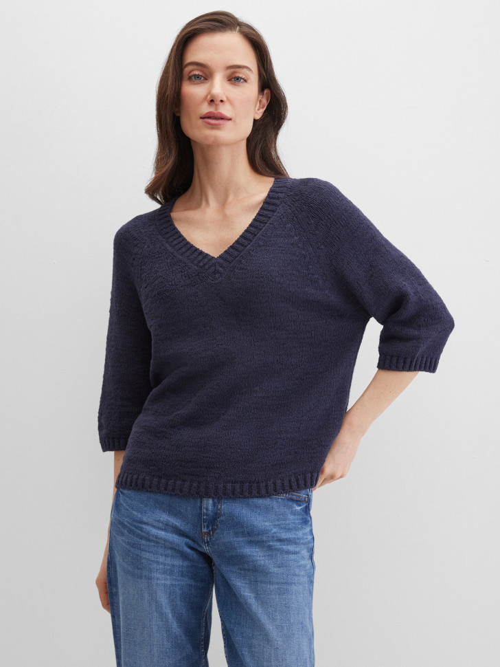 Пуловер из смесового хлопка