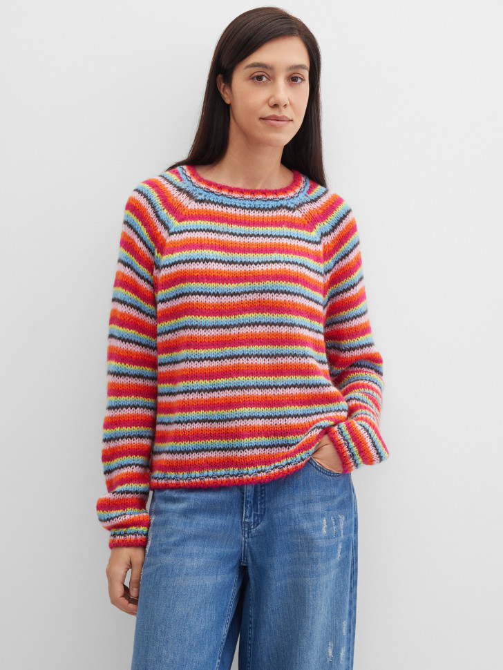 Джемпер крупной вязки с мохером