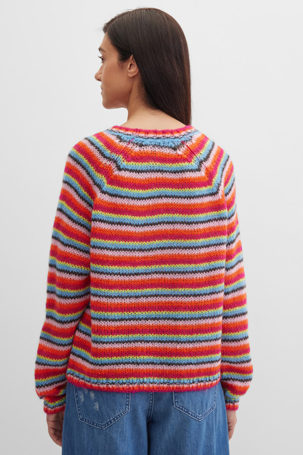 Джемпер крупной вязки с мохером