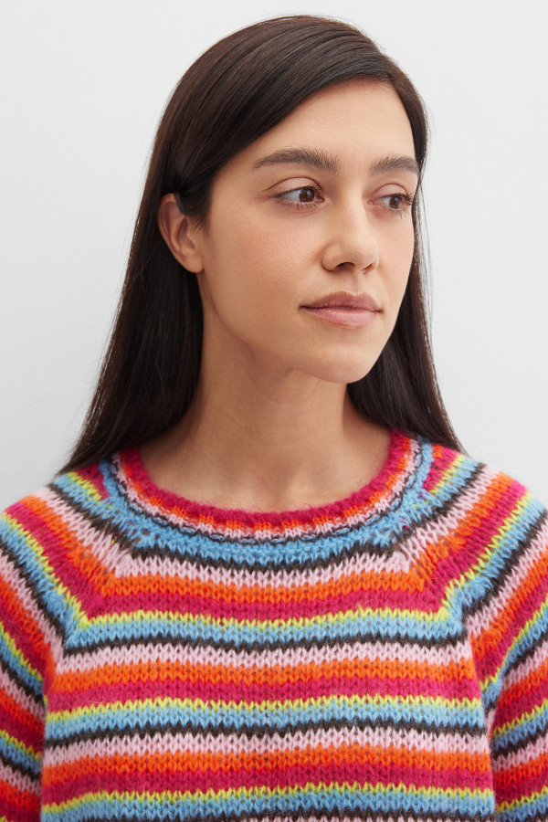 Джемпер крупной вязки с мохером