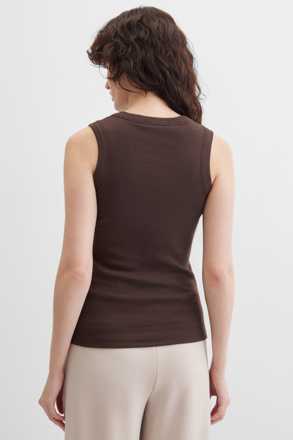 Топ-майка базовый в рубчик