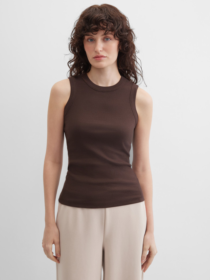 Топ-майка базовый в рубчик