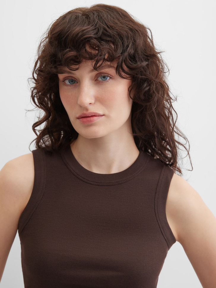 Топ-майка базовый в рубчик