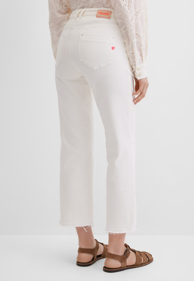 Джинсы клеш укороченные