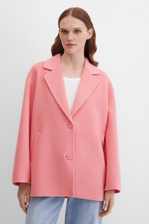 Пальто укороченное из шерсти