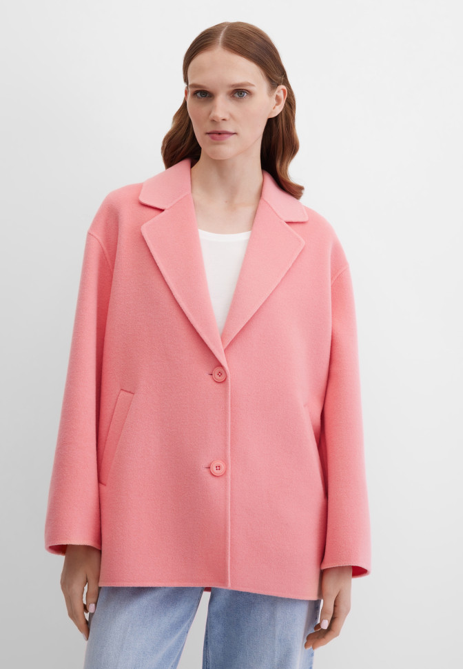 Пальто укороченное из шерсти