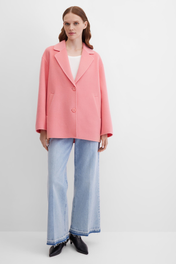 Пальто укороченное из шерсти