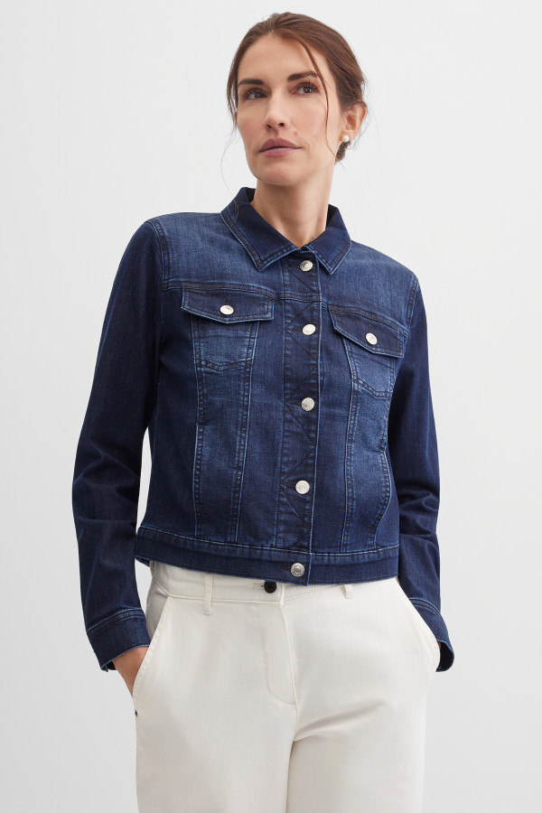 Куртка джинсовая с эффектом потертости