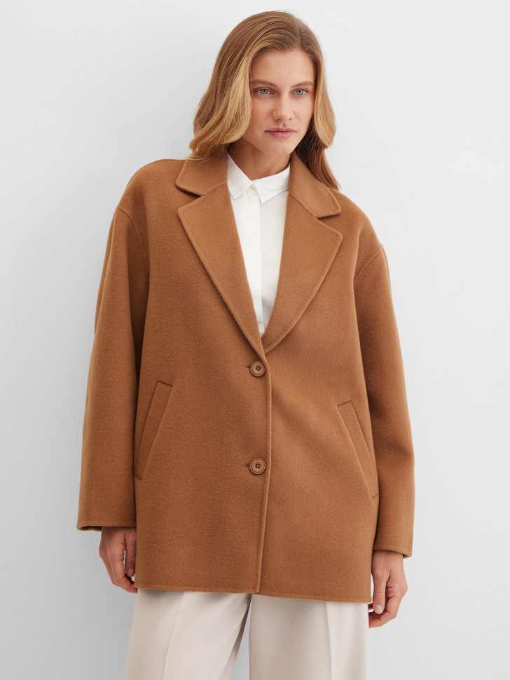 Пальто укороченное из шерсти