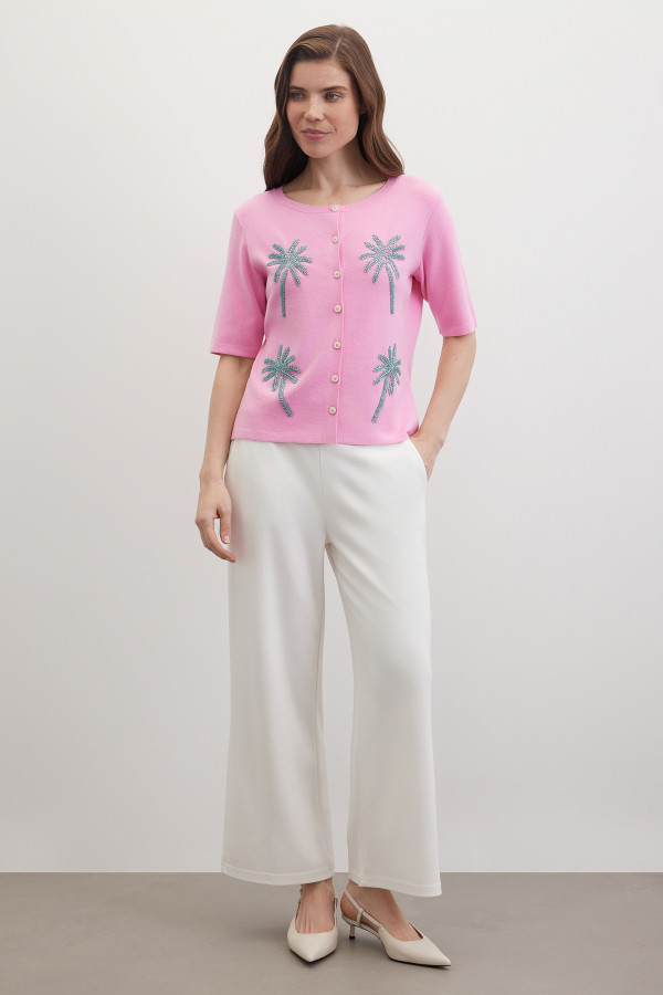 Кардиган с вышивкой бисером